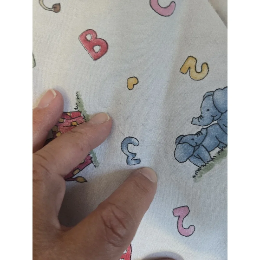 VTG Noah's Ark Baby Crib Comforter Blanket Fisher Price Cotton Nursery Unisex